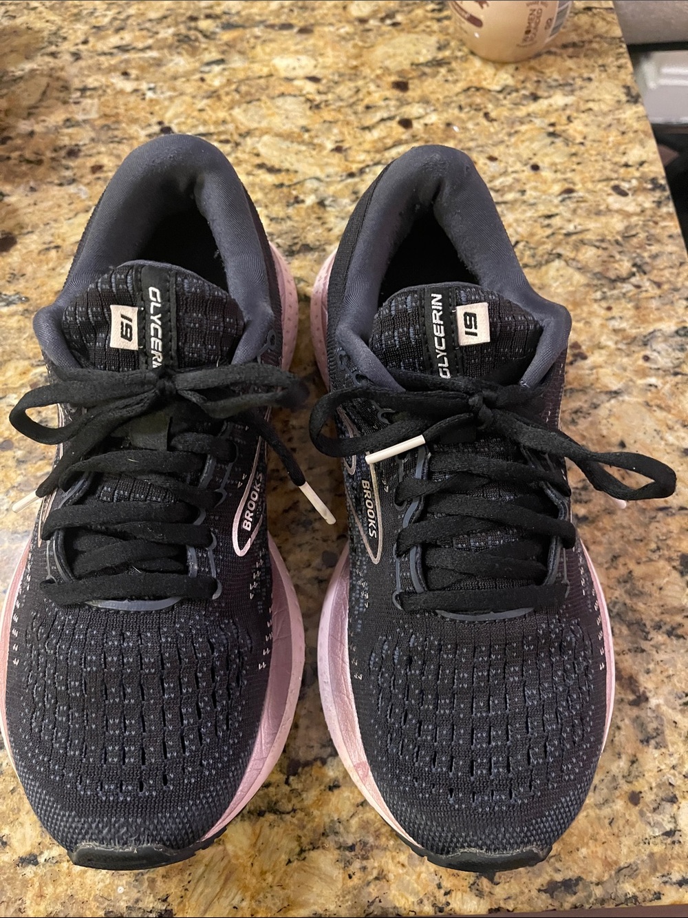 Brooks Women's Black and Pink Athletic Running Shoes